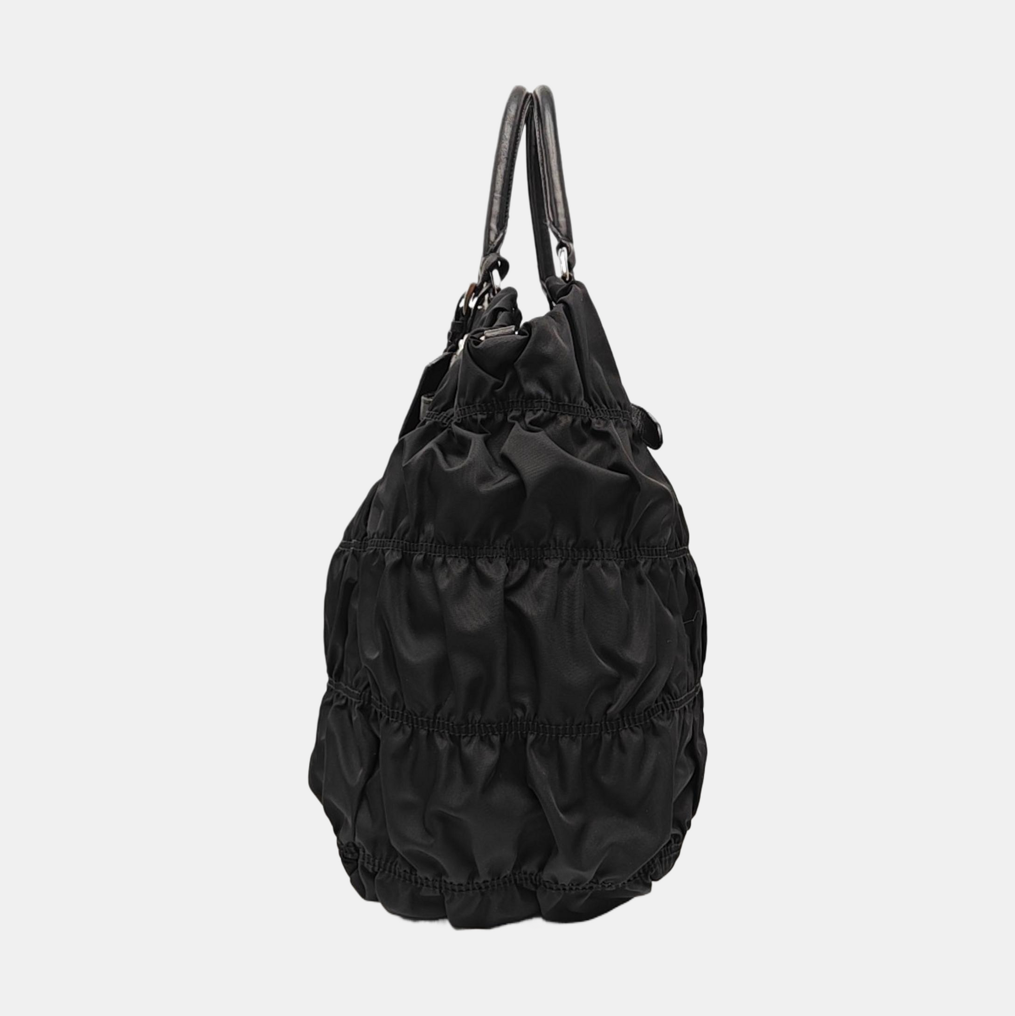 Gaufre Quilted Nylon Black