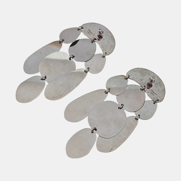 Metal Silver Stud Earrings