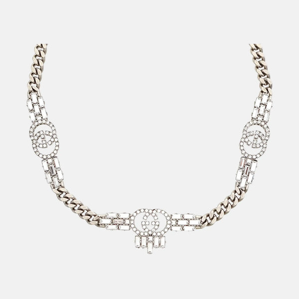 Fabric Silver Necklace