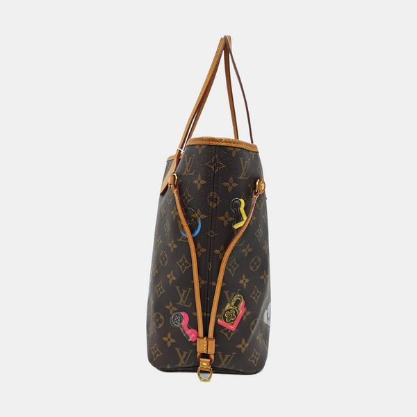NEVERFULL MM Monogram Coated Canvas Brown