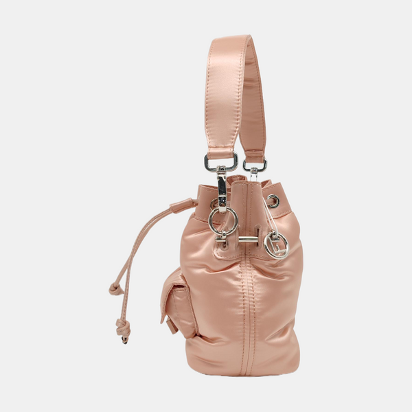 Authenticated pre-owned  Mon Tresor Mini Fabric Pink - Bucket Bag at Looply