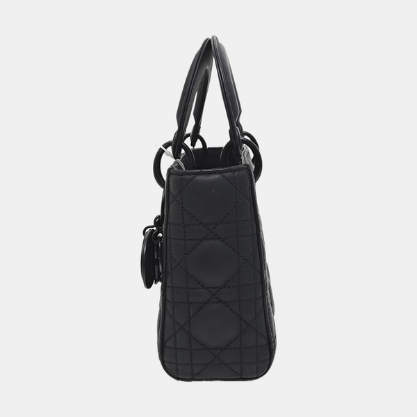 Lady Dior Mini Cannage Lambskin Black