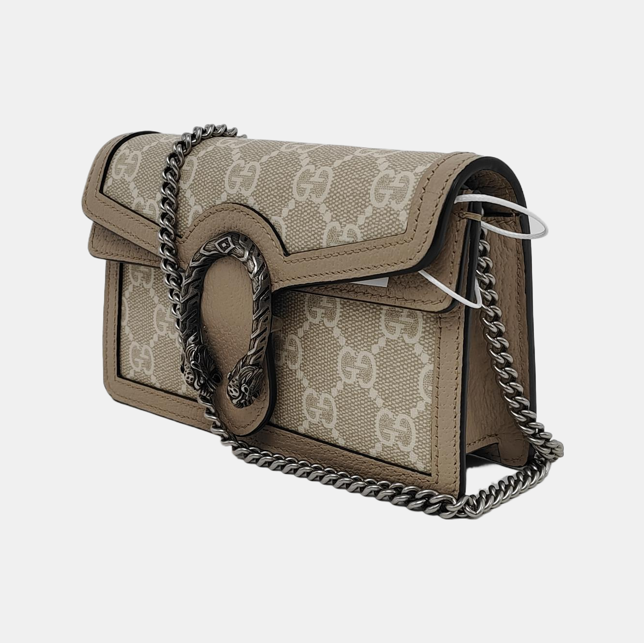 Dionysus Super Mini Monogram Coated Canvas Beige