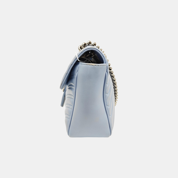GG Marmont Medium Quilted Calfskin Blue