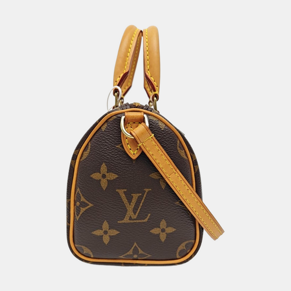 SPEEDY Nano Monogram Coated Canvas Brown