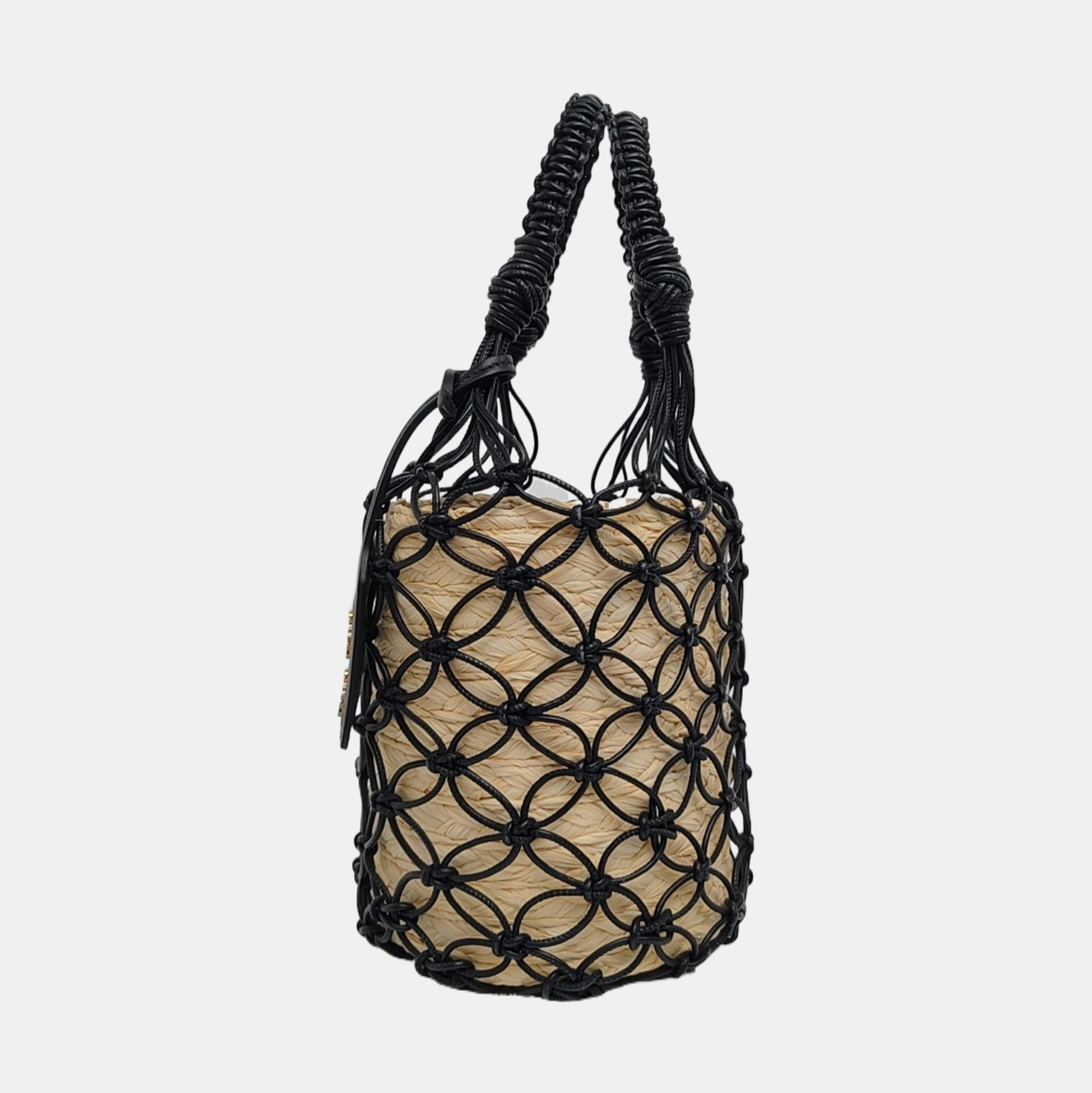 Leather Top Handle Bag Black