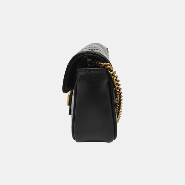 GG Marmont Mini Quilted Calfskin Black