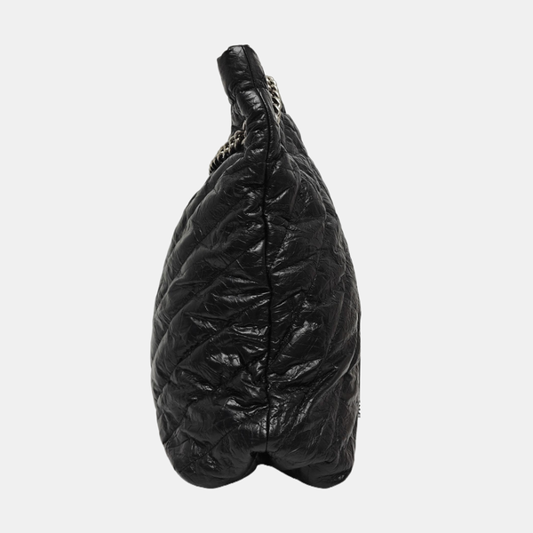 Crush Medium Quilted Calfskin Black