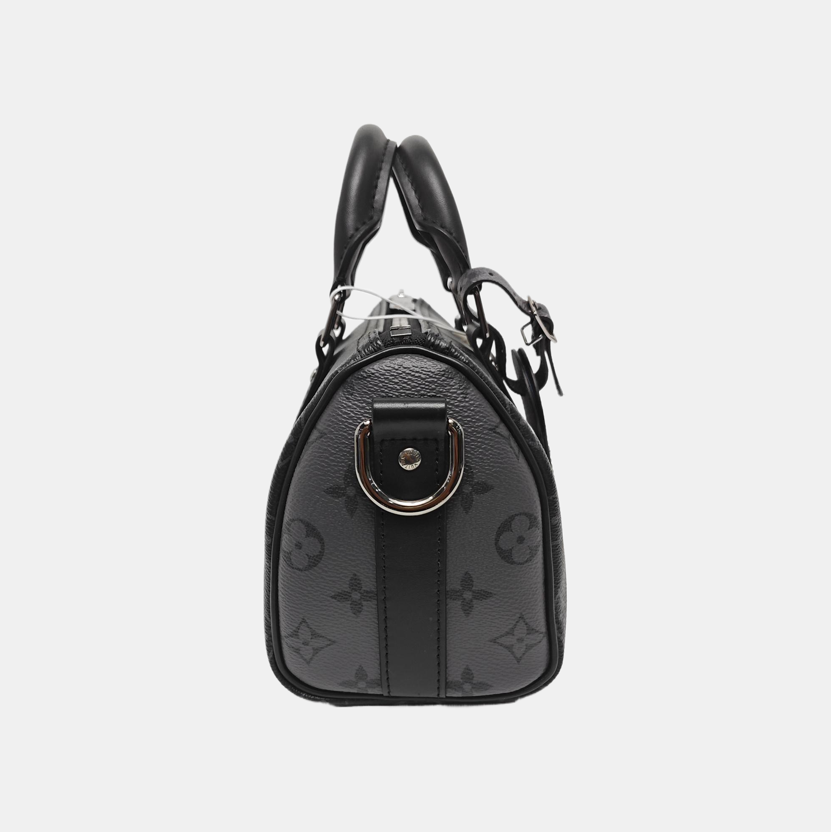KEEPALL 25 Monogram Coated Canvas Black