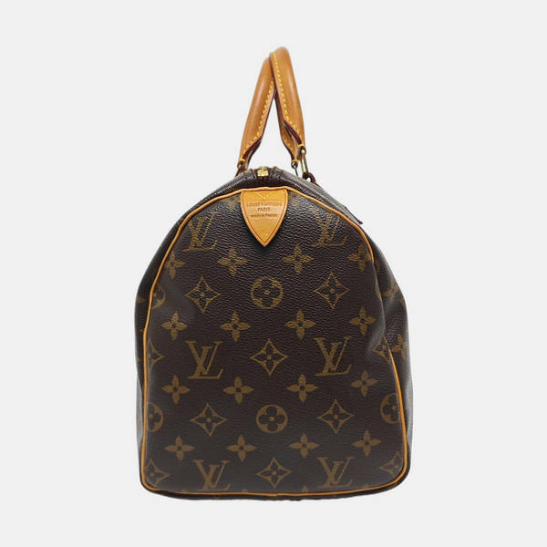 SPEEDY 30 Monogram Coated Canvas Brown