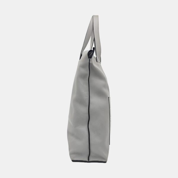 Calfskin Top Handle Bag Gray