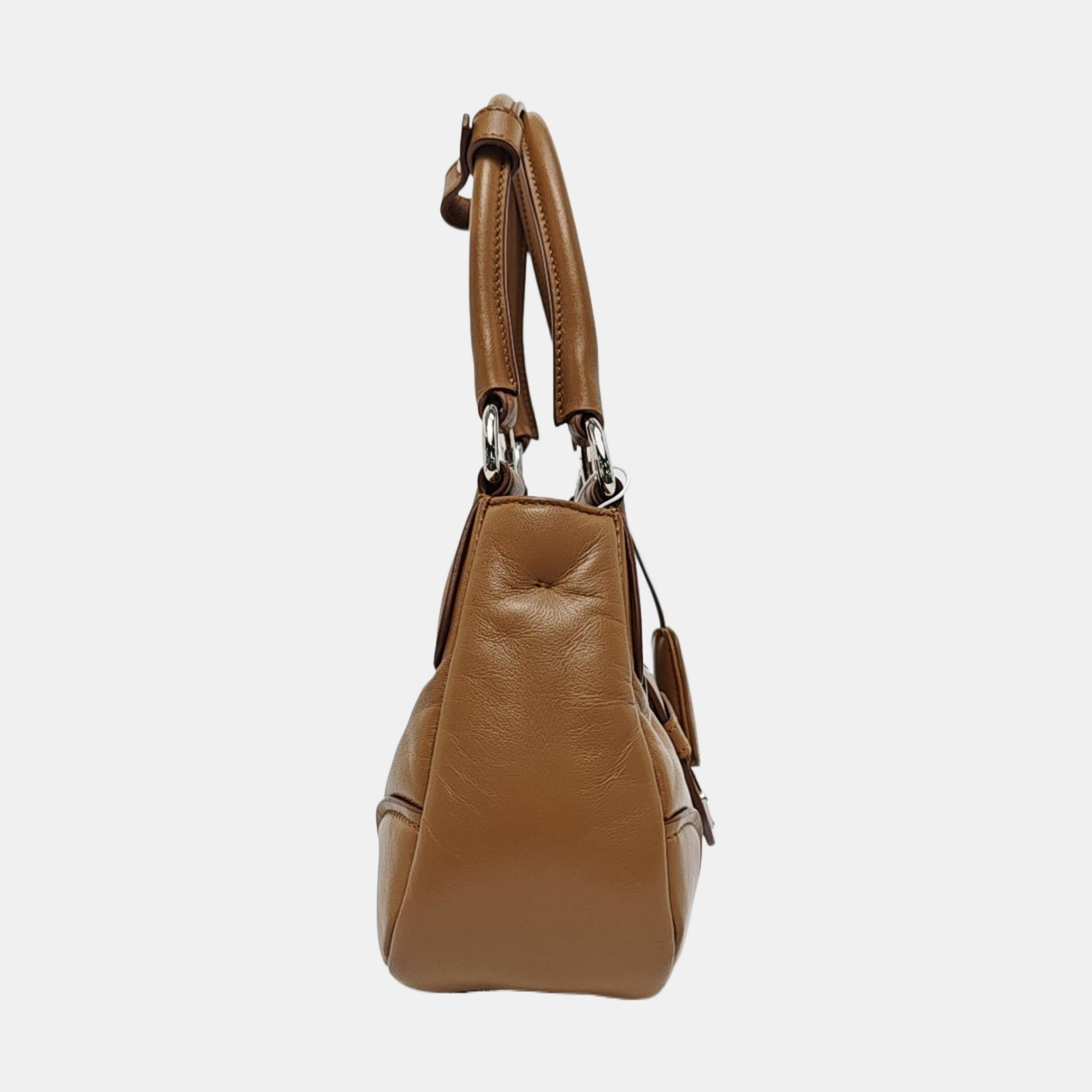 Lambskin Shoulder Bag Brown