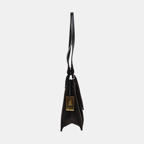 Monogram Canvas Tote Bag Brown