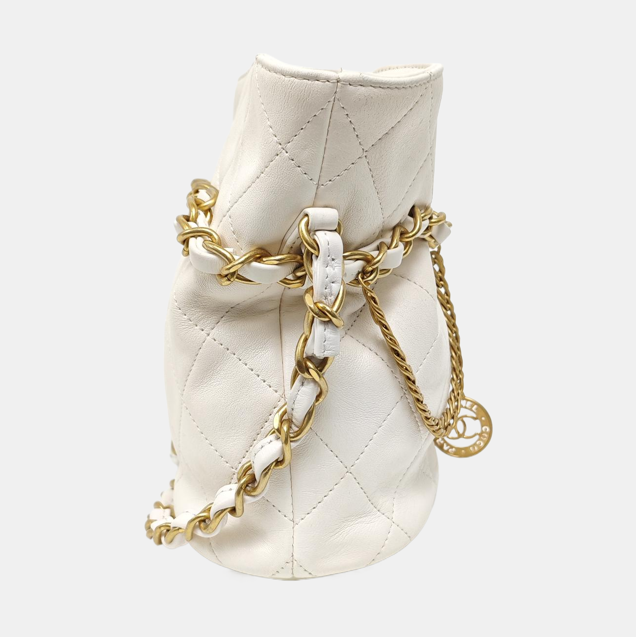 Quilted Lambskin White