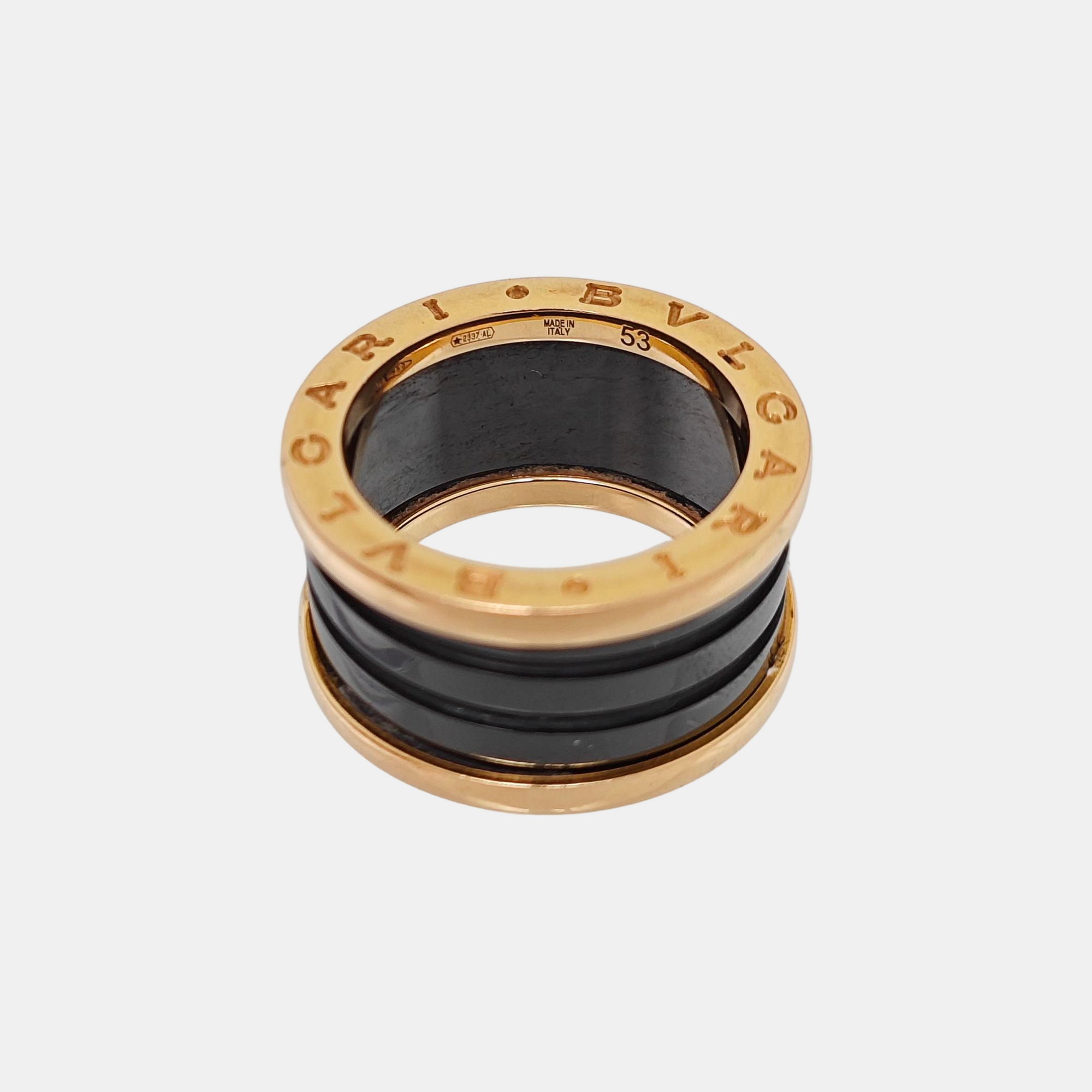 B.ZERO1 18k Rose Gold Ring EU 53