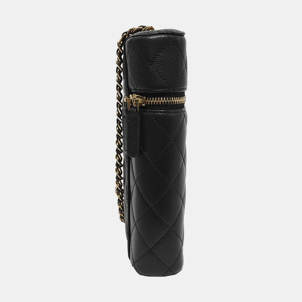 Quilted Grained Calfskin Black