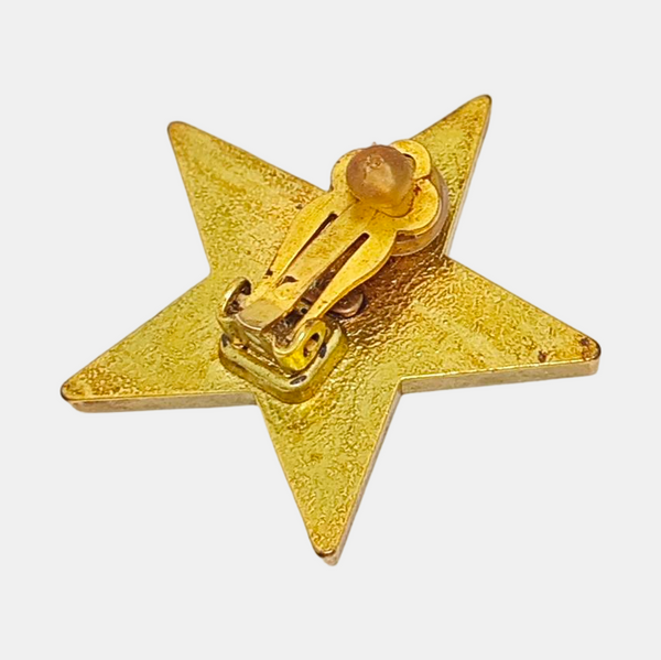 Vintage Metal Gold Clip On Earrings