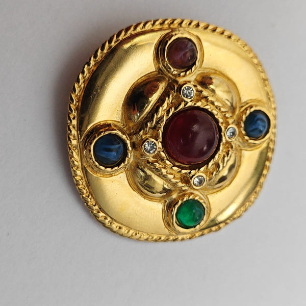 Metal Gold Brooch