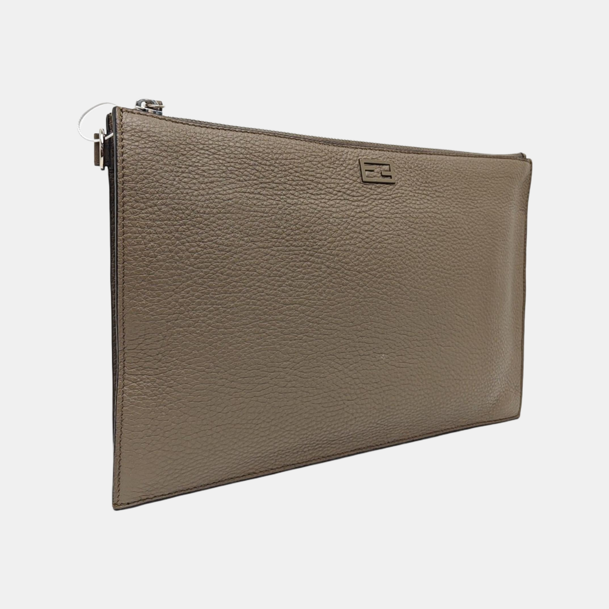 Calfskin Clutch Gray