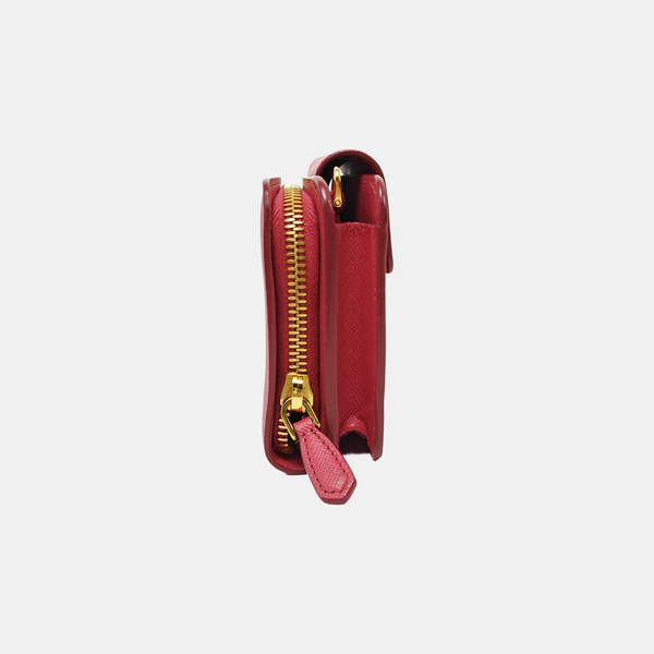 Saffiano Calfskin Shoulder Bag Red
