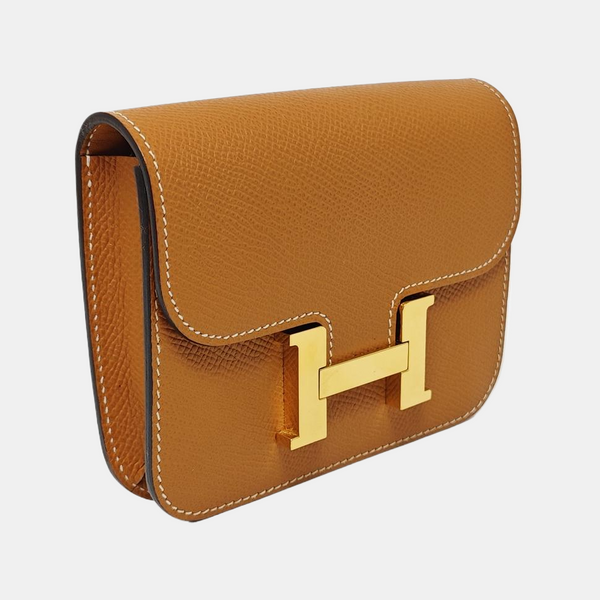 Constance Slim Epsom Brown Wallet