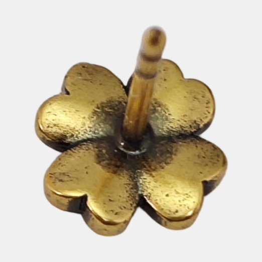 Lucky CD Metal Gold Stud Earrings