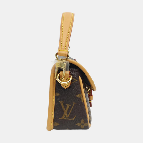 DIANE Nano Monogram Coated Canvas Brown