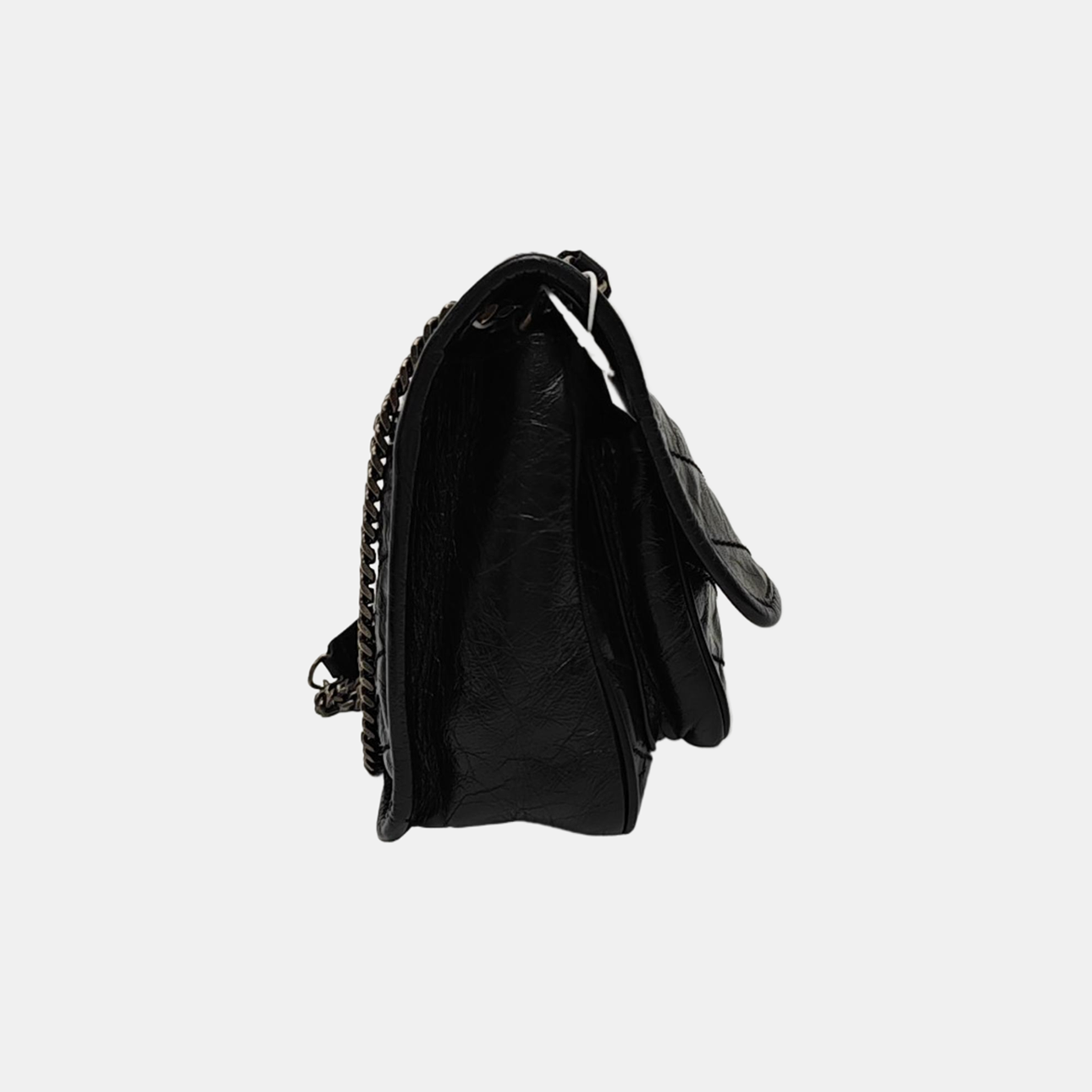NIKI Small Chevron Calfskin Black