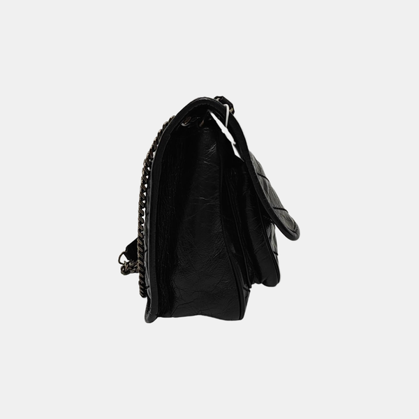 NIKI Small Chevron Calfskin Black