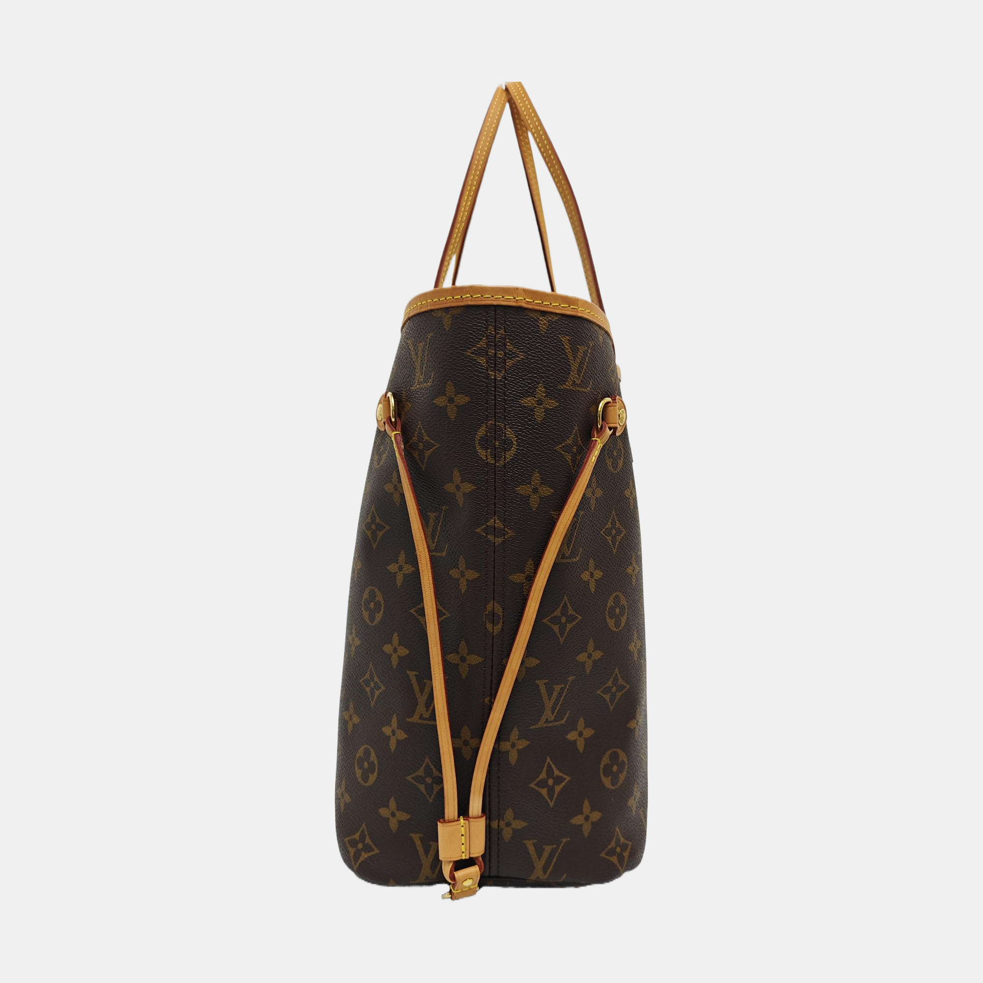 NEVERFULL MM Monogram Coated Canvas Brown