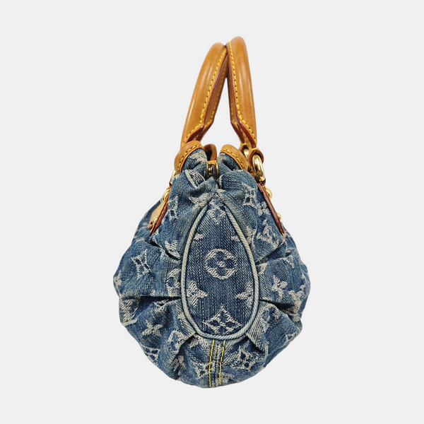PLEATY Monogram Denim Blue