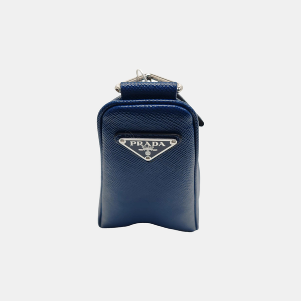 Authenticated pre-owned  Triangle Calfskin Blue - Crossbody Bag at Looply