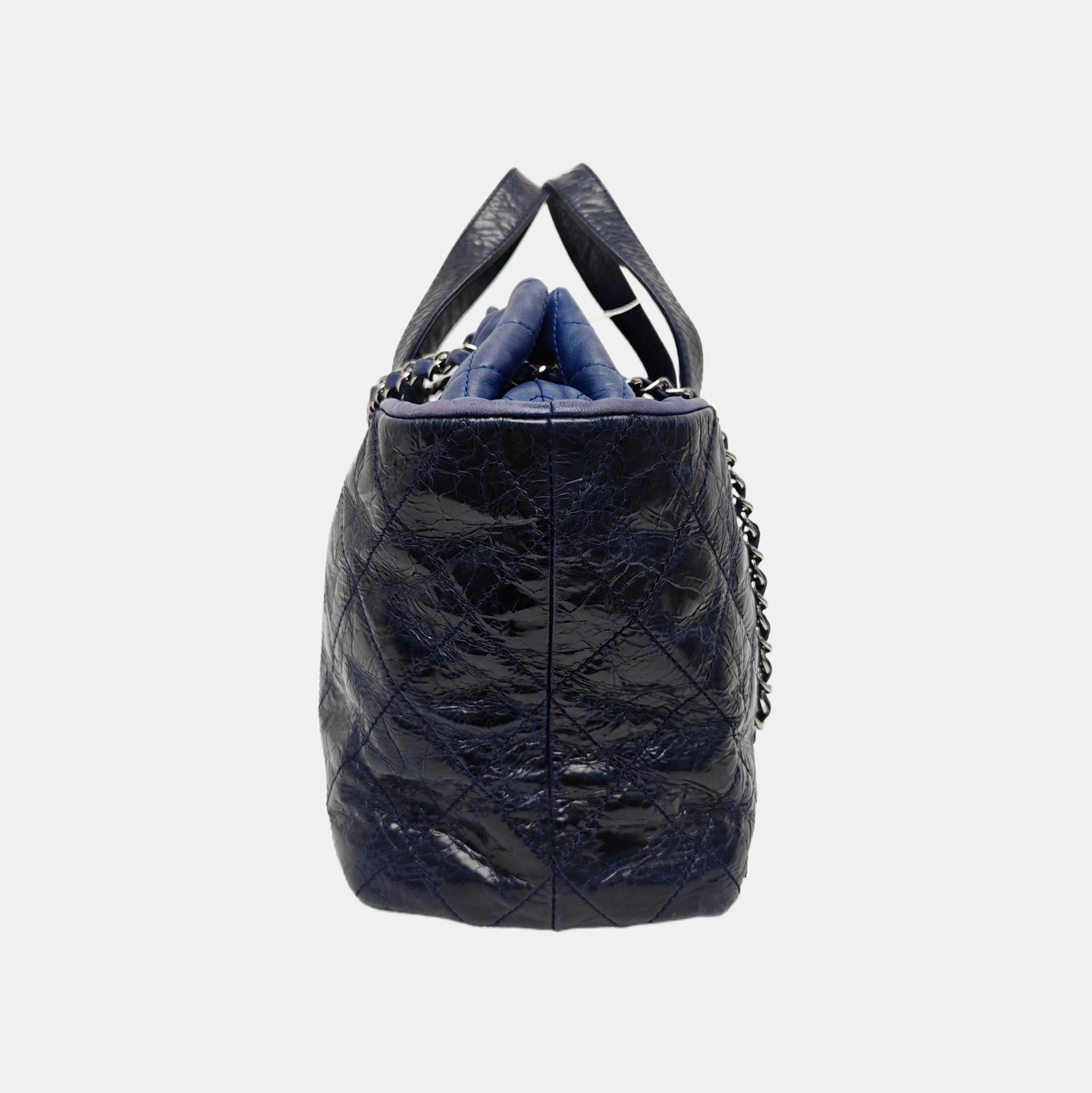 Quilted Calfskin Shoulder Bag Blue