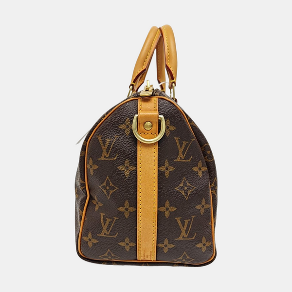 SPEEDY 25 Monogram Coated Canvas Brown