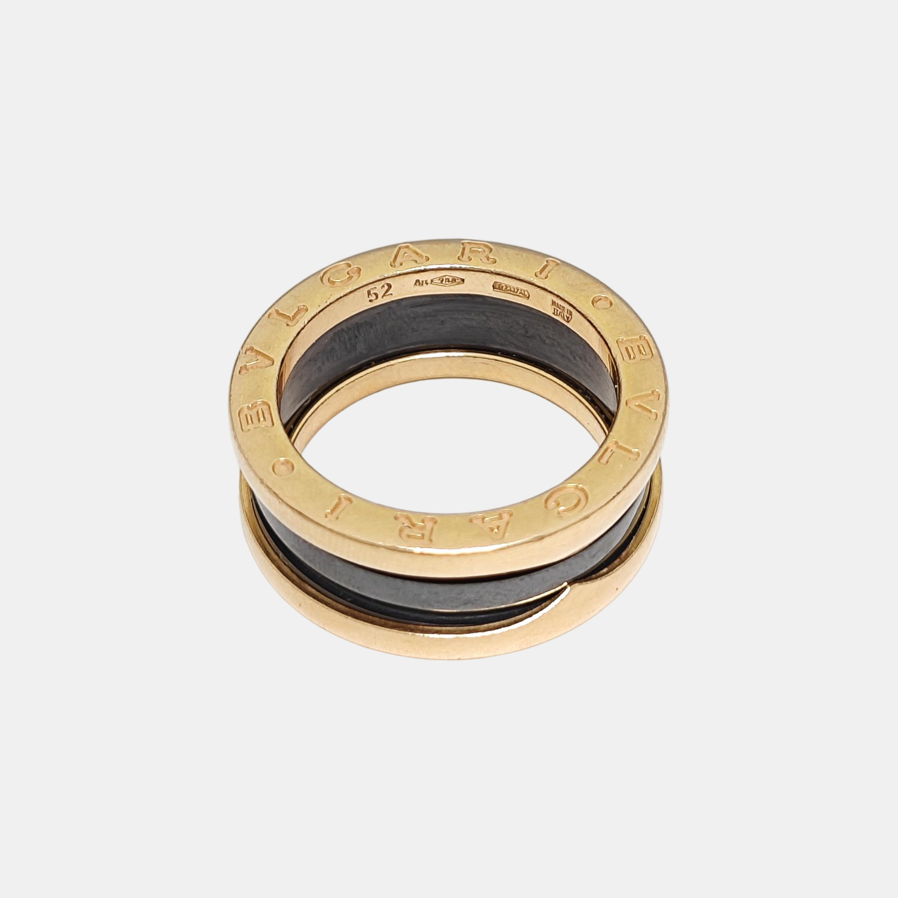 B.ZERO1 18k Rose Gold Ring EU 52