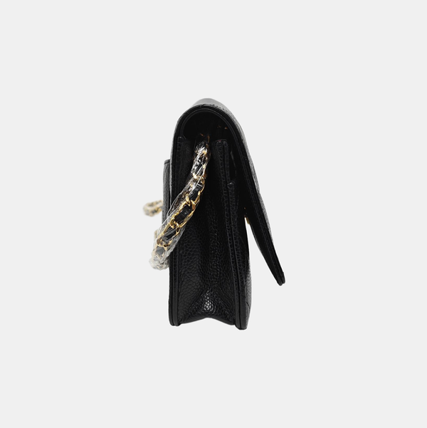 WOC Quilted Grained Calfskin Black