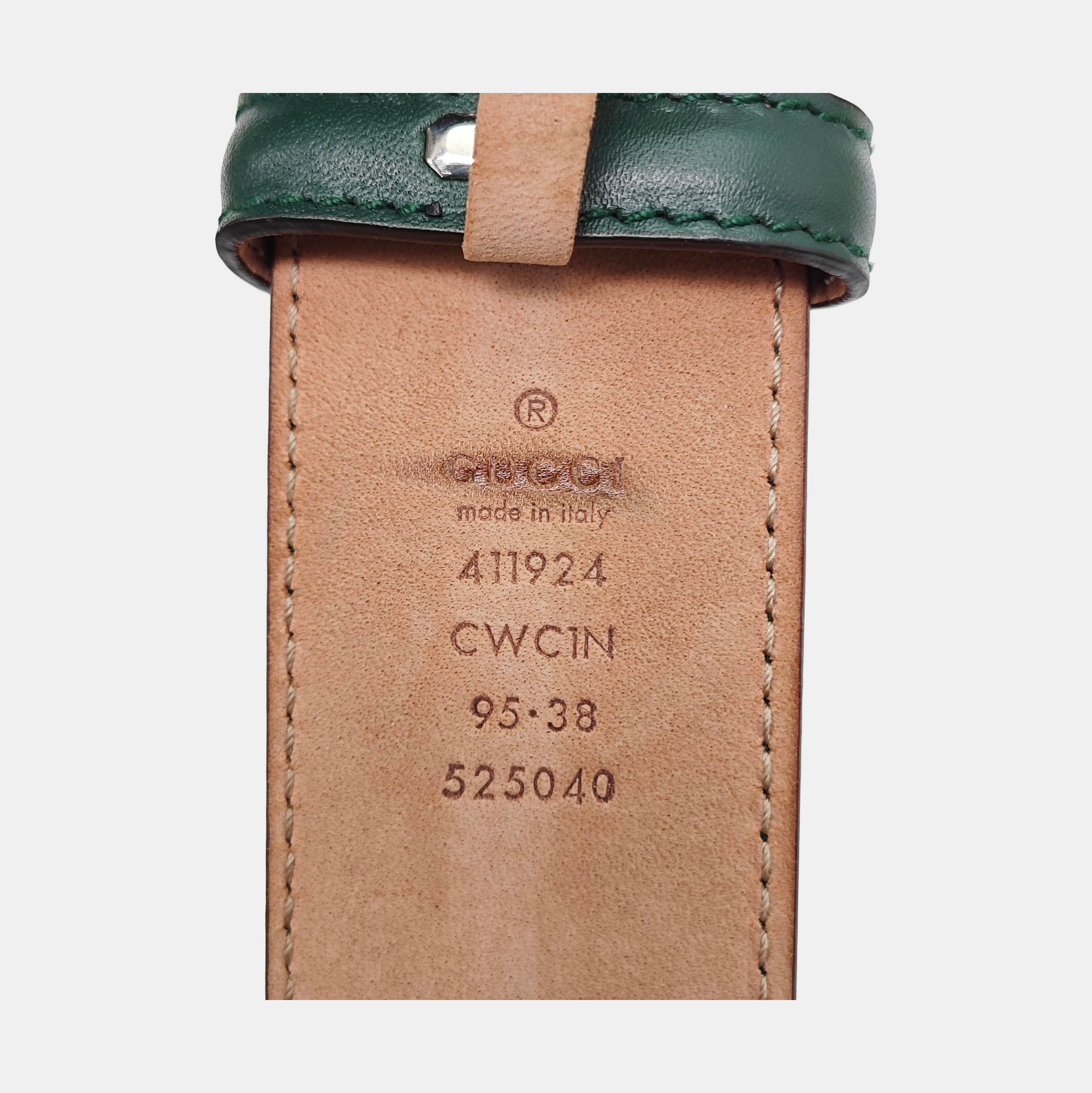 Leather Belt Green
