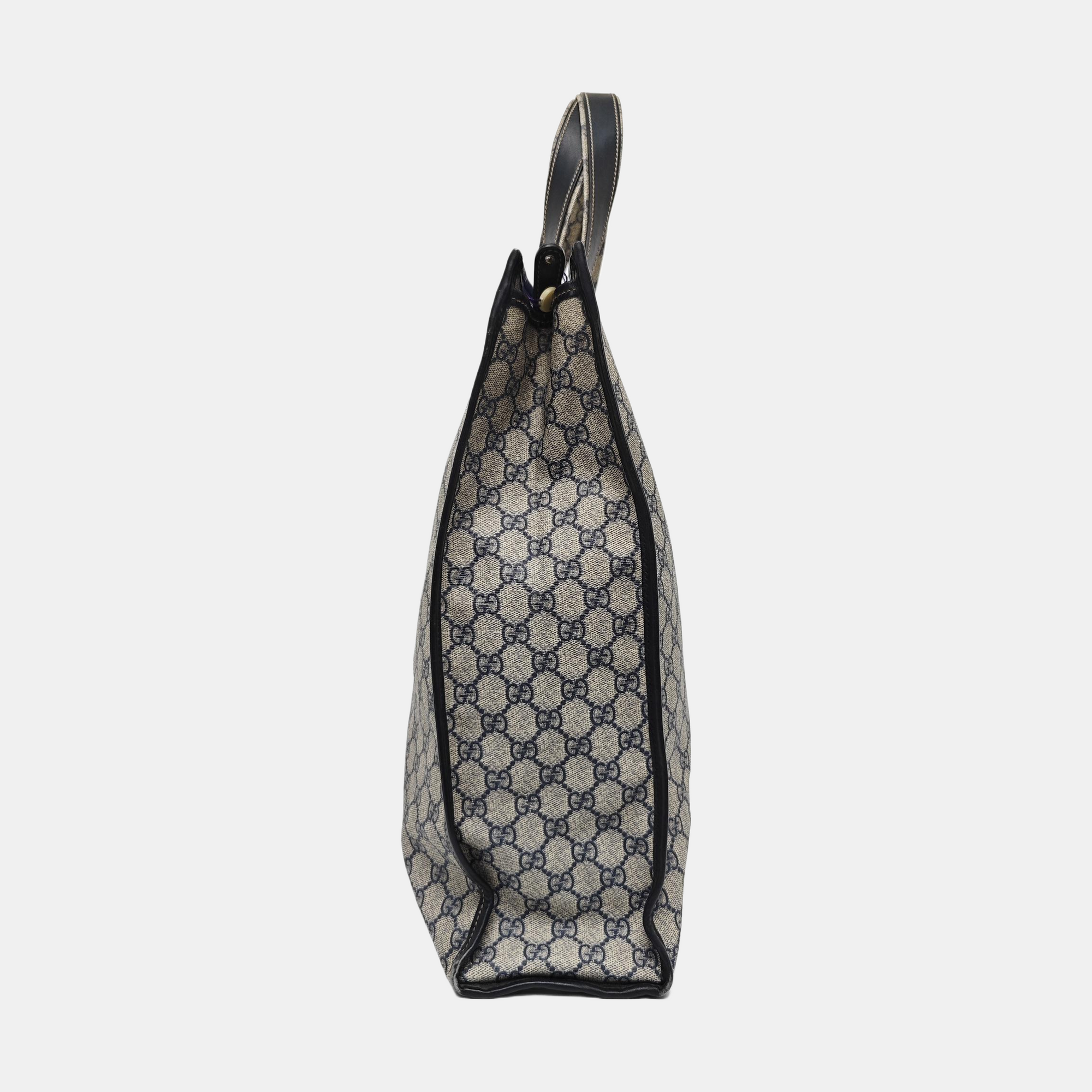 Monogram Coated Canvas Tote Bag Black