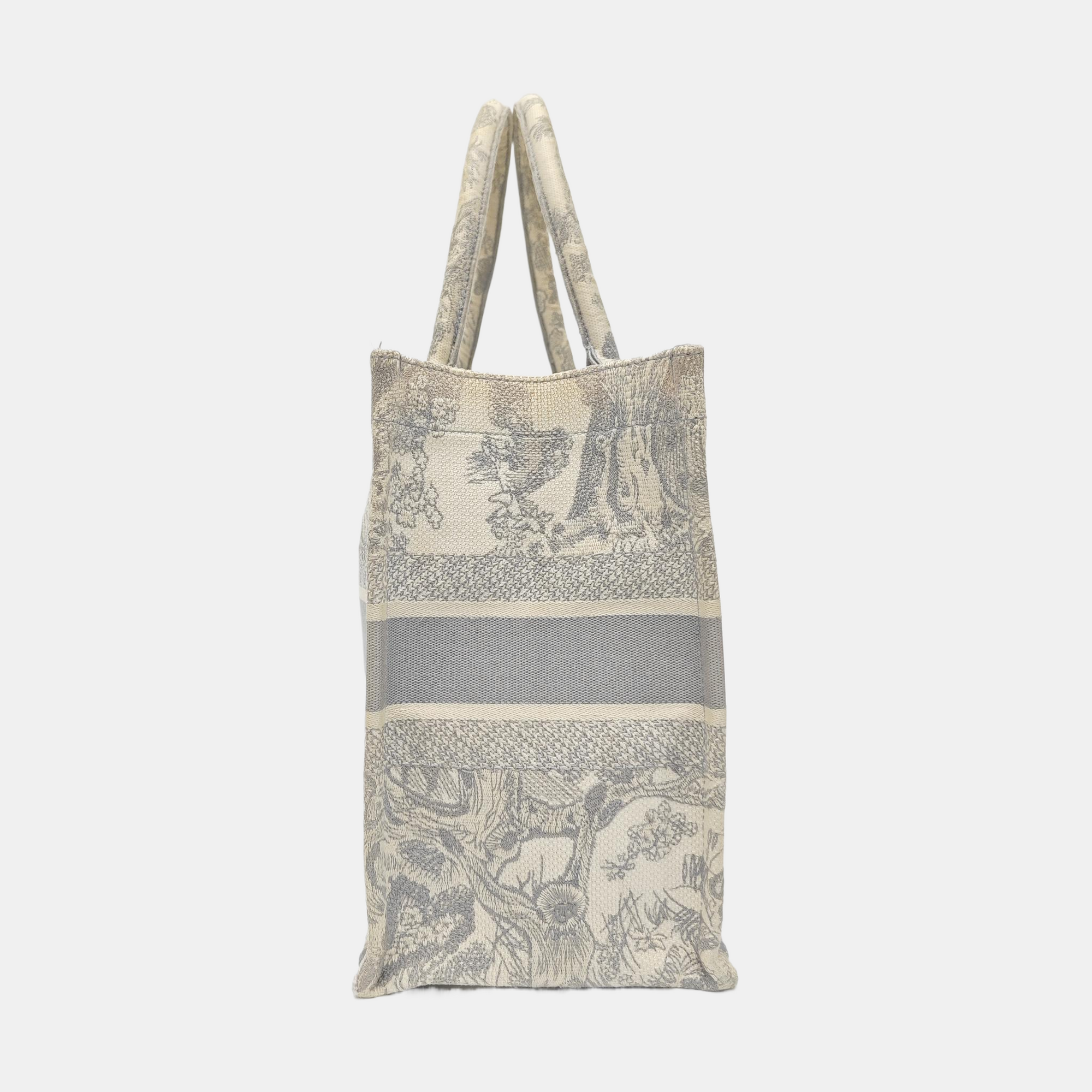 Book Tote Medium Fabric Gray