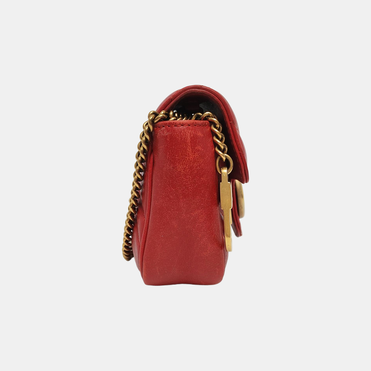 GG Marmont Mini Quilted Calfskin Red