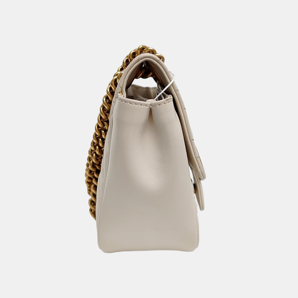 GG Marmont Mini Quilted Calfskin White