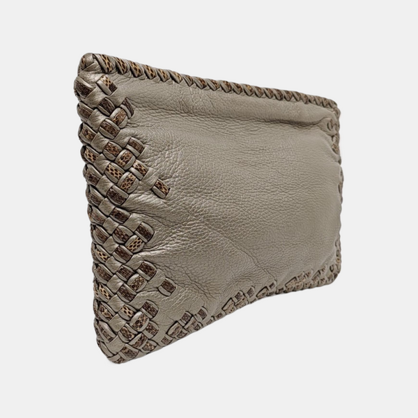 Calfskin Clutch Silver