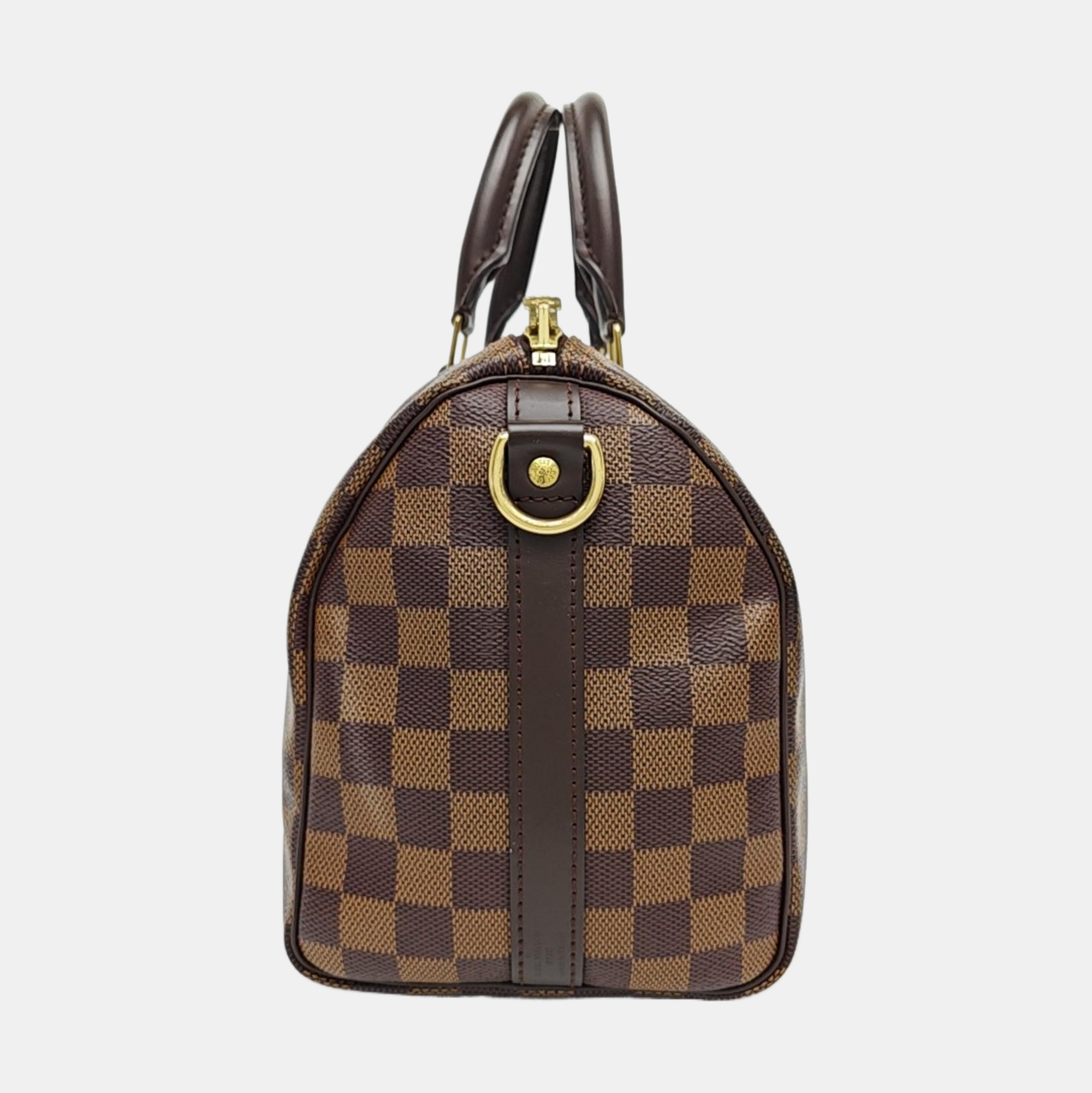 SPEEDY 25 Damier Ebene Coated Canvas Brown