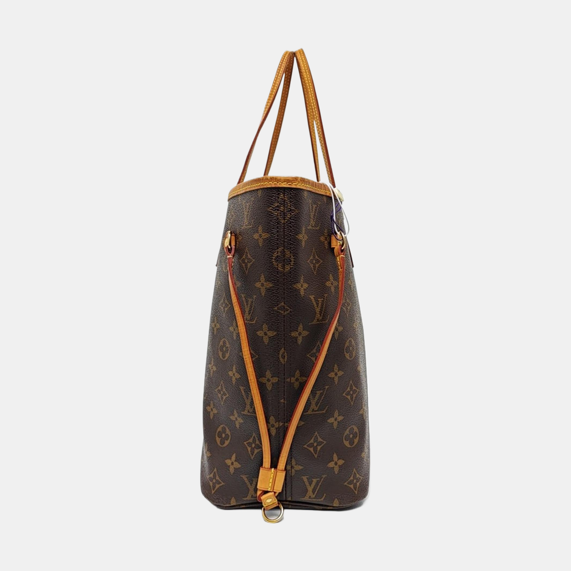 NEVERFULL MM Monogram Coated Canvas Brown