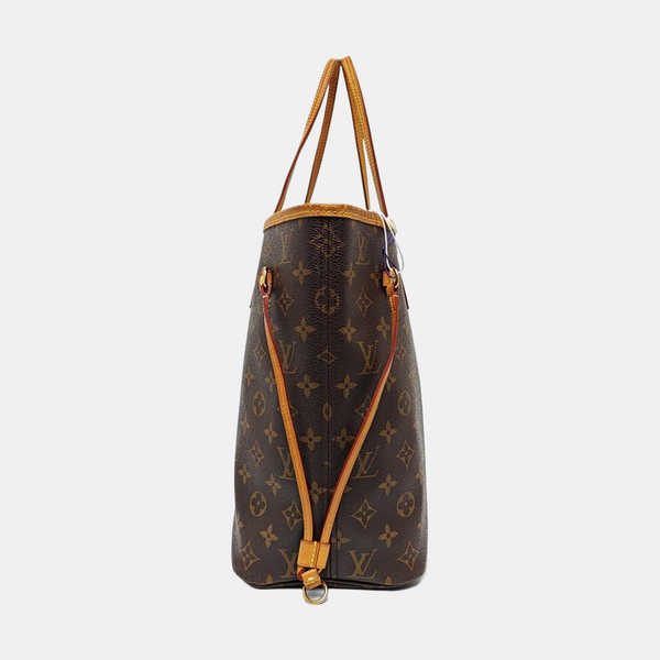 NEVERFULL MM Monogram Coated Canvas Brown