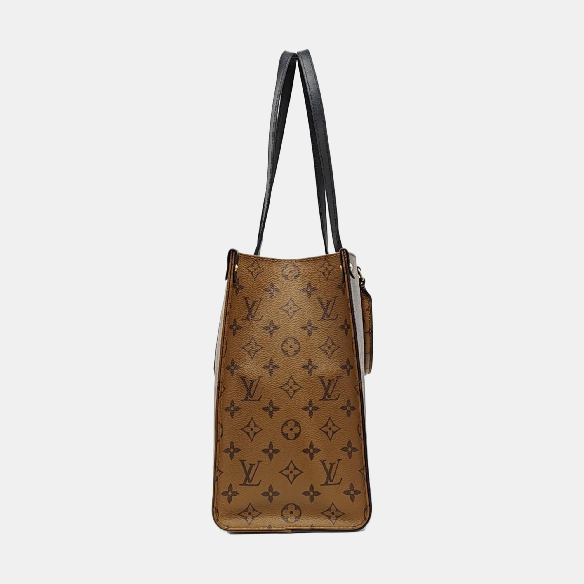 ONTHEGO MM Monogram Coated Canvas Brown