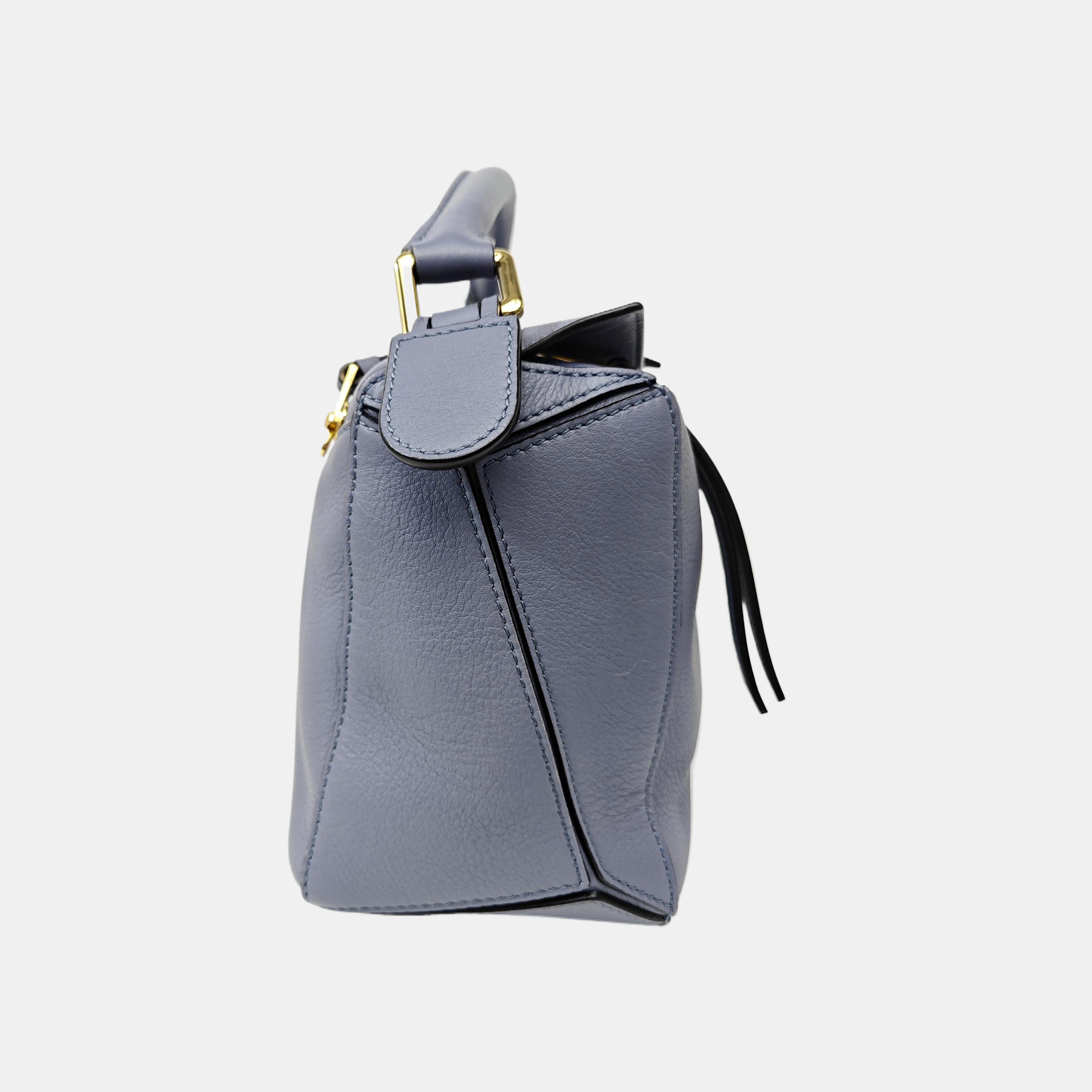 Puzzle Small Quilted Calfskin Blue