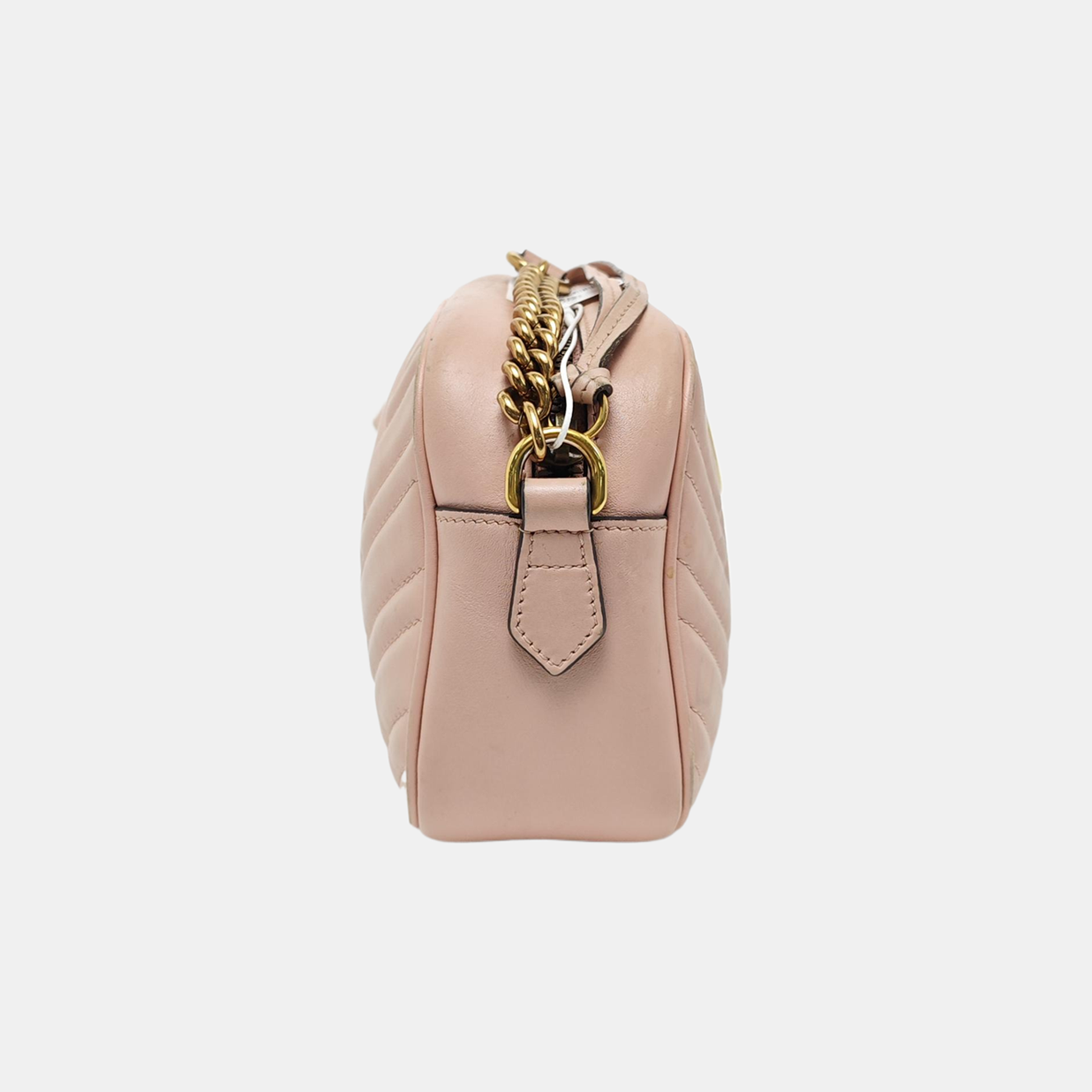 GG Marmont Small Quilted Calfskin Beige