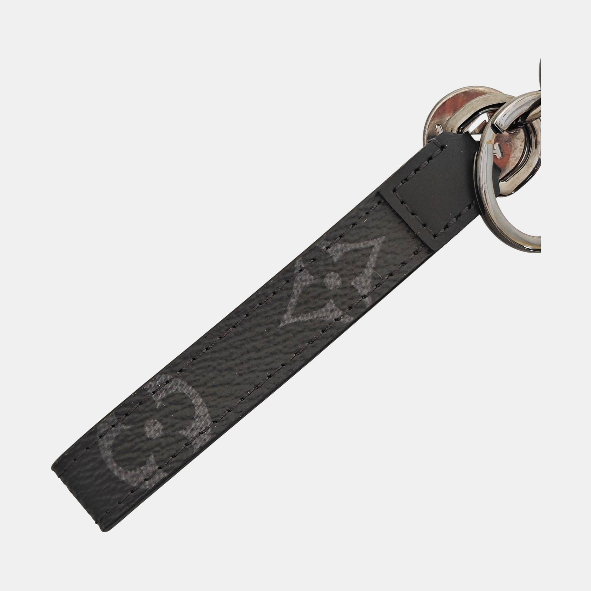 Coated Canvas Bag Charm Black