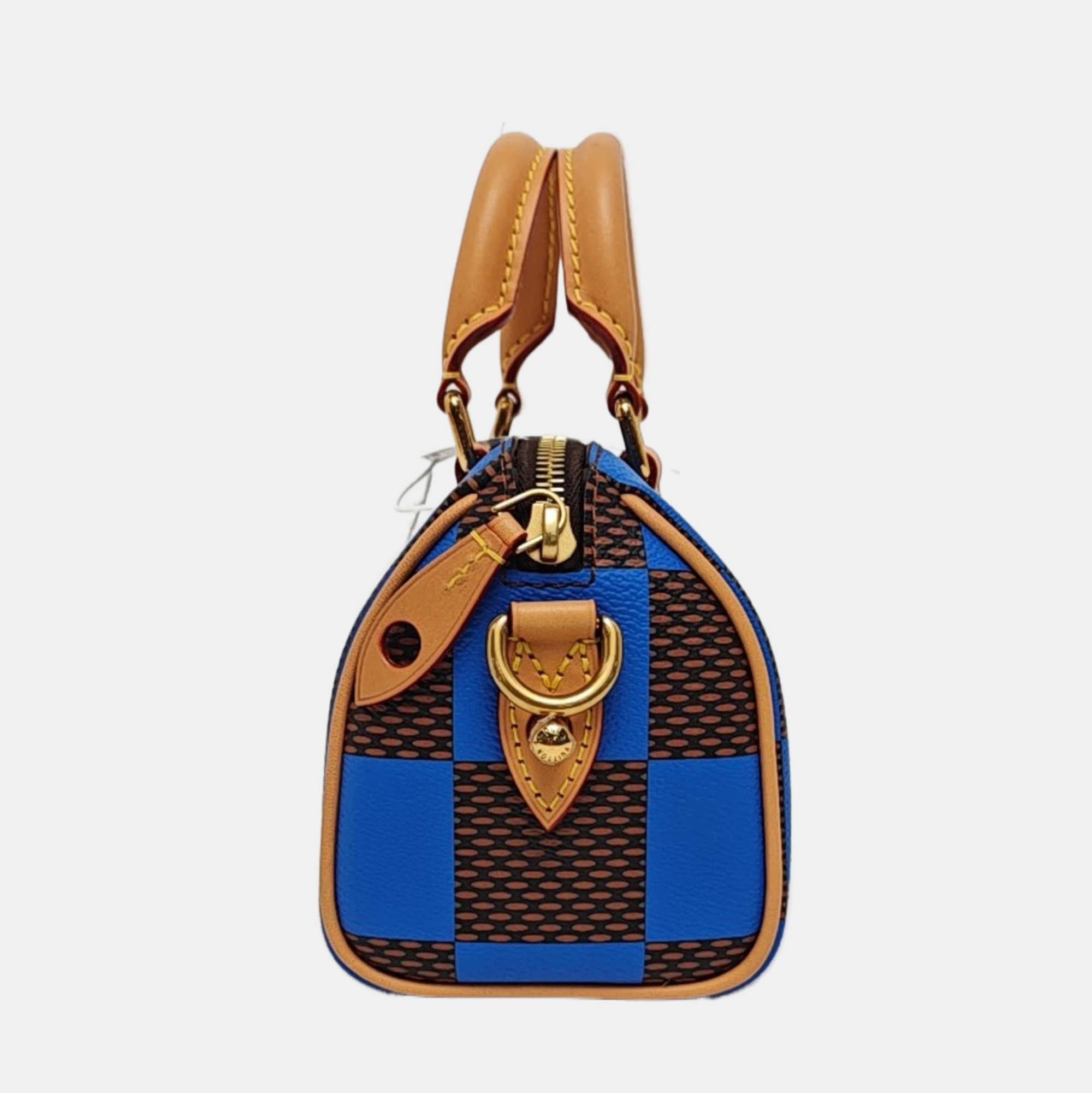 SPEEDY Super Mini Damier Coated Canvas Blue
